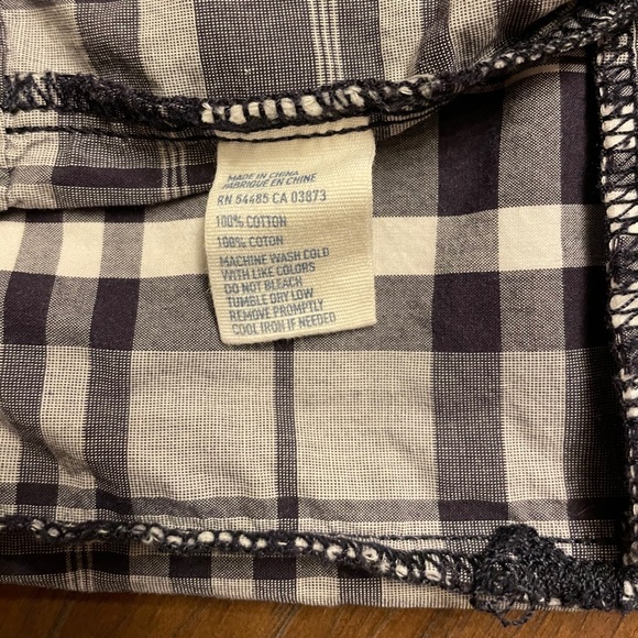 Blue & White Plaid Strapless Dress with Pockets - Picture 3 of 5